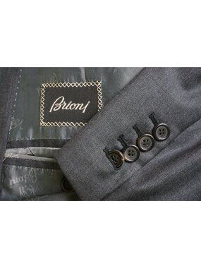 Brioni NM Colosse Current Solid Gray Sport Coat Jacket Sz 42S
